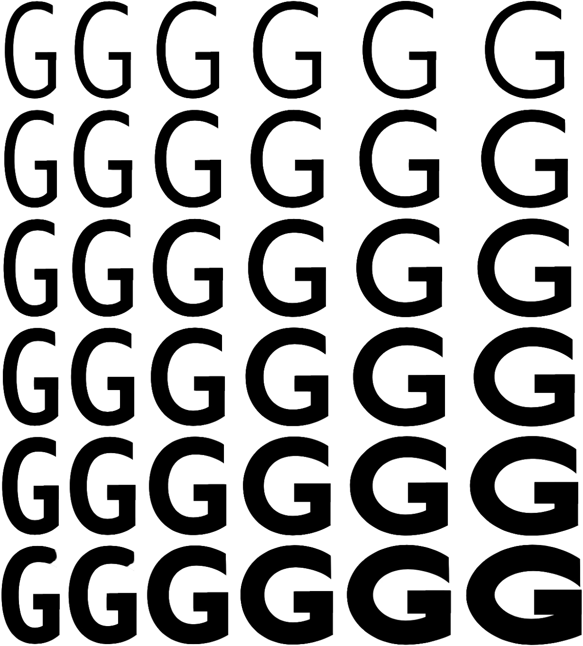 Roman and italic letterform comparison